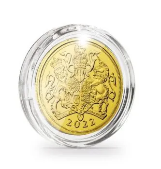 LEUCHTTURM MÜNZKAPSEL ULTRA Perfect Fit im 10er Pack passend für 1 Pfund Sovereign Goldmünze ( 22,05 mm - Full Sovereign )
