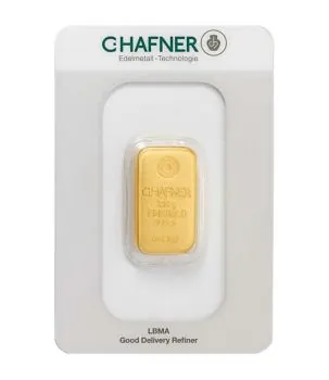 250 Gramm Goldbarren C.HAFNER in Blister mit Seriennummer