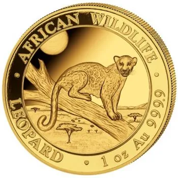 1 Unze Goldmünze Somalia 2021 | Serie: African Wildlife - Motiv: Leopard