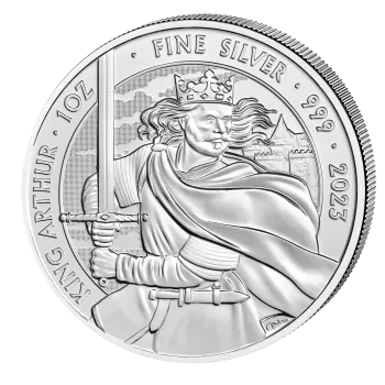 1 Unze Silbermünze Großbritannien 2023 | Serie: Myths and Legends - Motiv: King Arthur