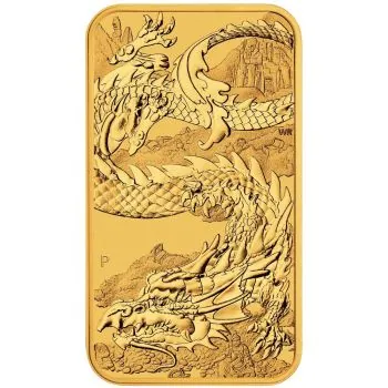 1 Unze Gold Münzbarren Australien 2023 - Dragon Rectangle