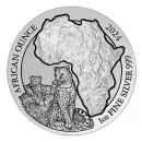 1 Unze Silbermünze Ruanda 2024 - Leopard